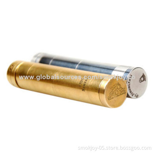 Smokjoy Vape Mod Nemesis Mechanical Mod, Stainless Steel and Brass Nemesis